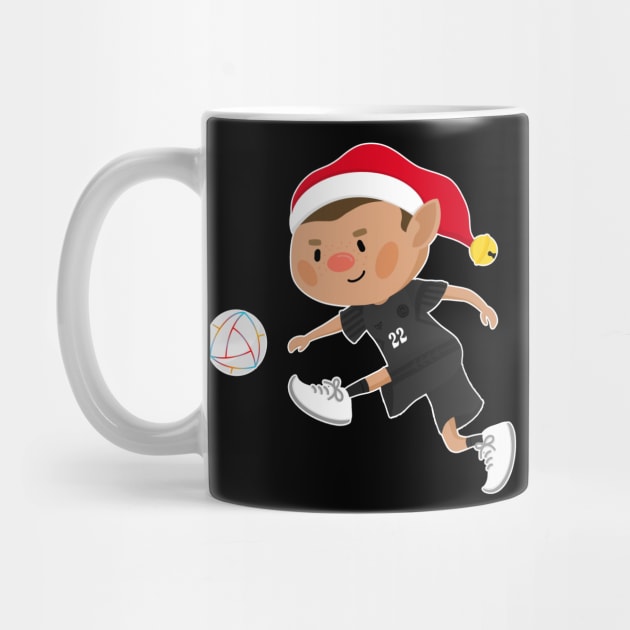 Denmark football Christmas elf. Football World Cup soccer T-Shirt by abtchlr